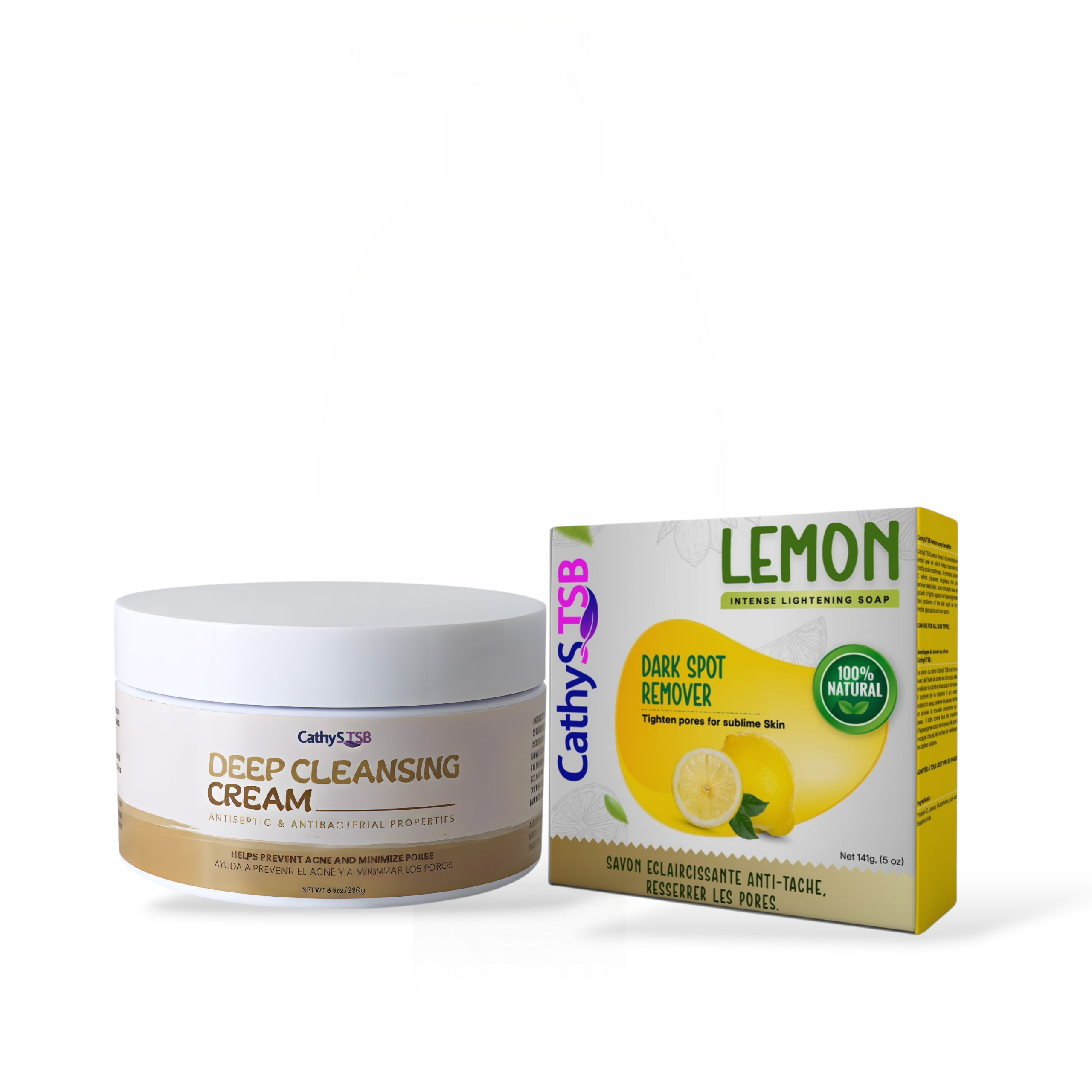 Deep Cleansing 8.8oz and lemon soap(Net 141g) Face Wash Anti Acne, minimize pores Hydrating