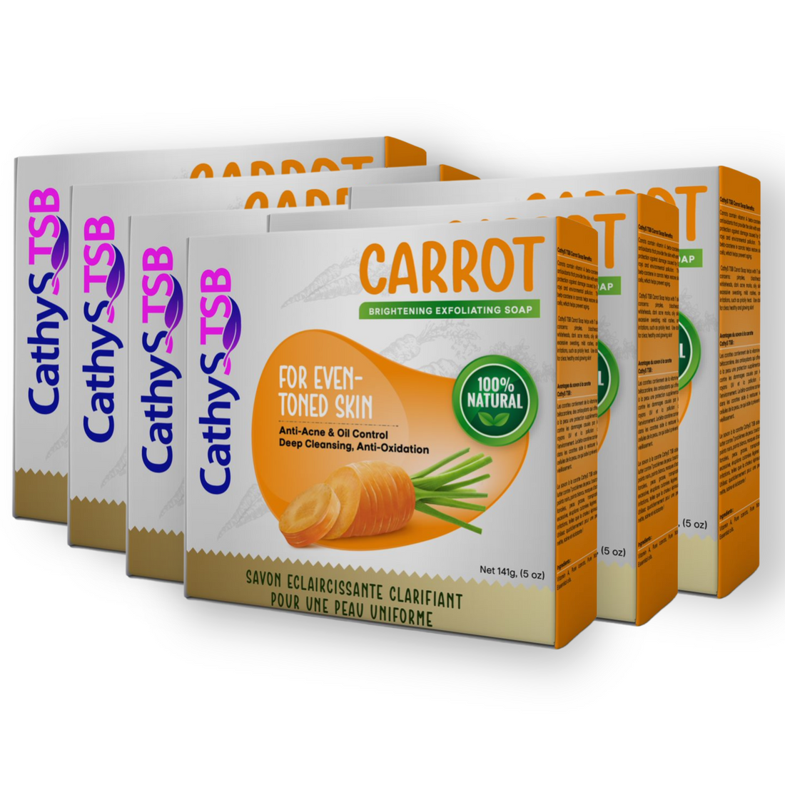 Carrot Brightening Soap Net 141g 6 pack