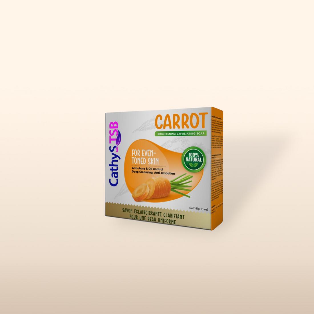 Carrot Brightening  Exfoliating Soap (Net 141g,  5oz)