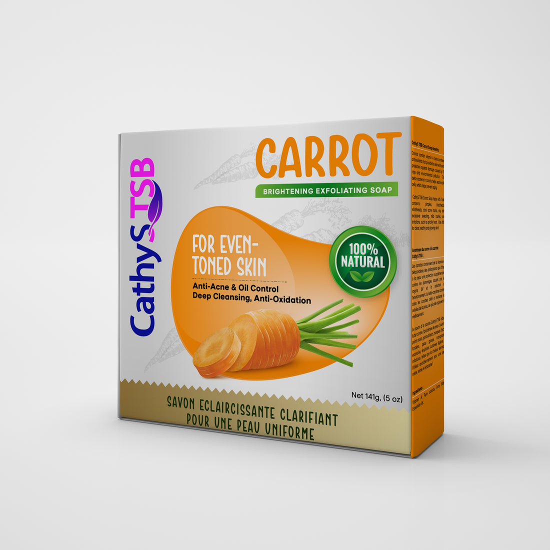 Carrot Brightening  Exfoliating Soap - CathyS TSB