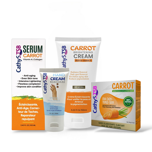 Carrot Brightening Set ( Cream, Rebel,  Soap, Serum)