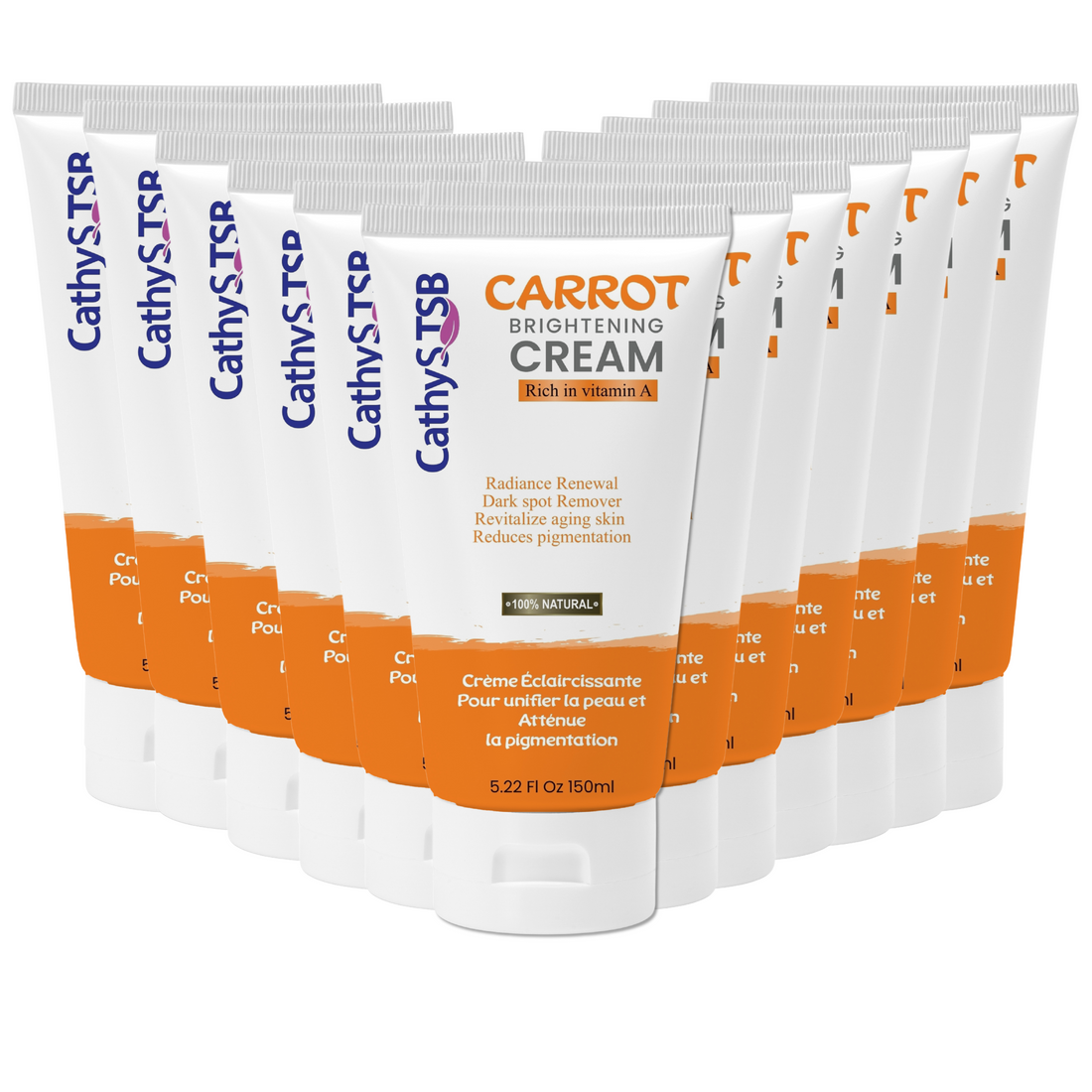 Carrot Brightening Cream  5.22 Fl oz 150ml 12 Pack