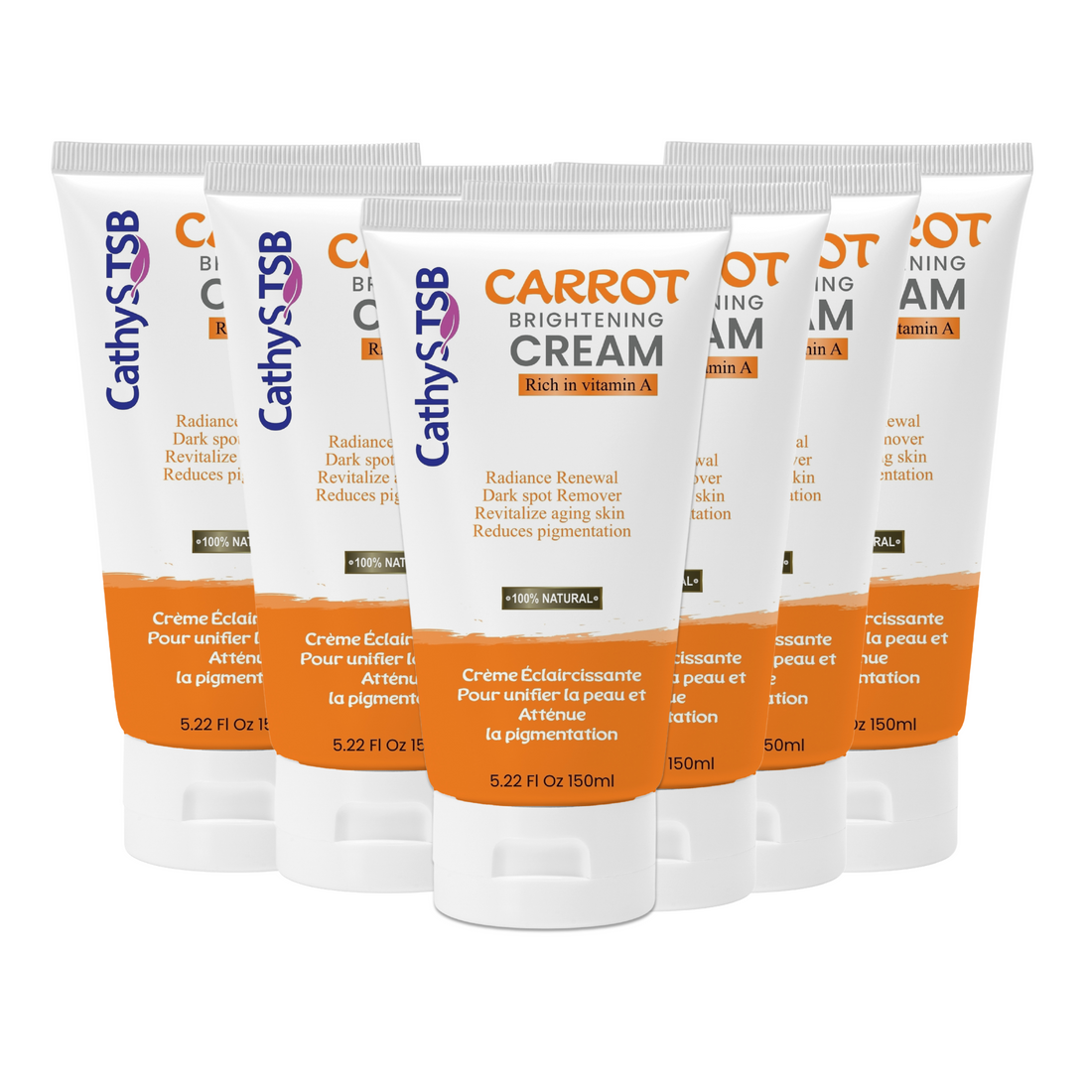 Carrot Brightening Cream 5.22 Fl oz 150ml 6 Pack